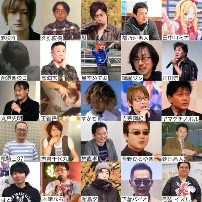 Galgame剧本家大全